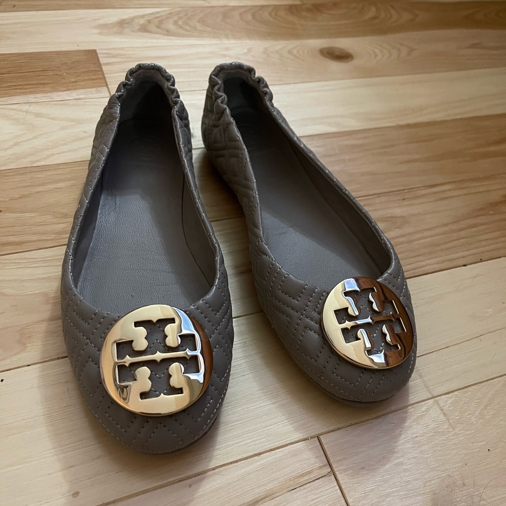 Tory Burch taupe Ballet Flats-Worn once